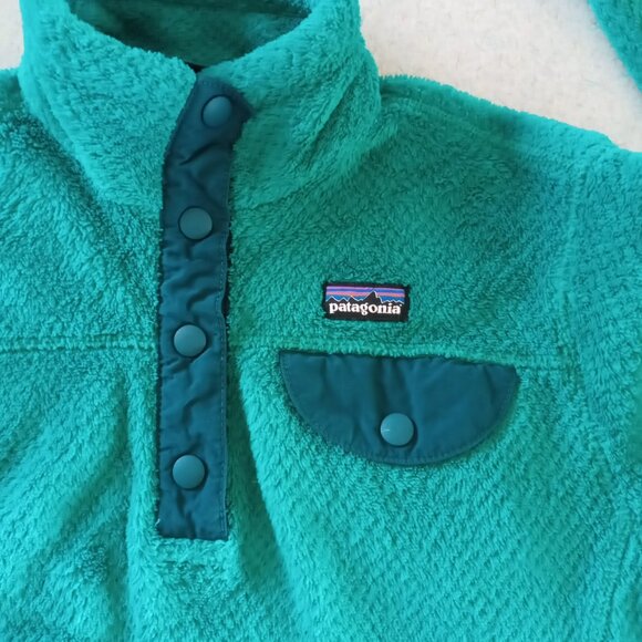 PATAGONIA Polartec Thermal Pro Snap-T Pullover Fleece teal size small - Picture 5 of 6
